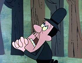 Screenshots from the 1962 Jay Ward Productions cartoon Cutie and the Beast