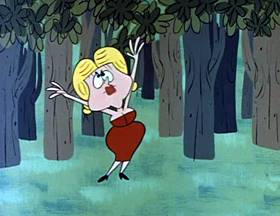 Screenshots from the 1962 Jay Ward Productions cartoon Cutie and the Beast