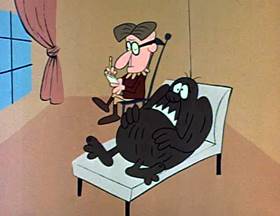 Screenshots from the 1962 Jay Ward Productions cartoon Cutie and the Beast