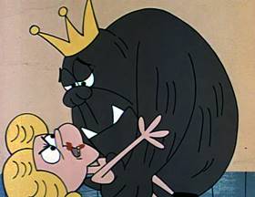 Screenshots from the 1962 Jay Ward Productions cartoon Cutie and the Beast