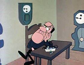 Screenshots from the 1962 Jay Ward Productions cartoon Cutie and the Beast