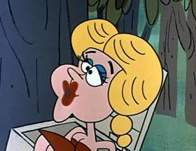 Screenshots from the 1962 Jay Ward Productions cartoon Cutie and the Beast