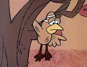 Screenshots from the 1962 Jay Ward Productions cartoon The Count and the Bird