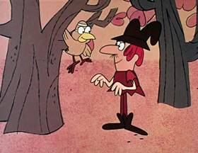 Screenshots from the 1962 Jay Ward Productions cartoon The Count and the Bird