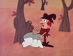 Screenshots from the 1962 Jay Ward Productions cartoon The Count and the Bird