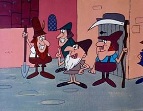 Screenshots from the 1962 Jay Ward Productions cartoon The Tale of a King