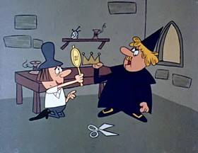 Screenshots from the 1962 Jay Ward Productions cartoon The Tale of a King