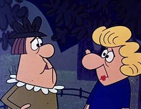 Screenshots from the 1962 Jay Ward Productions cartoon Sweeping Beauty