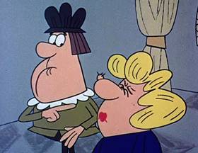 Screenshots from the 1962 Jay Ward Productions cartoon Sweeping Beauty