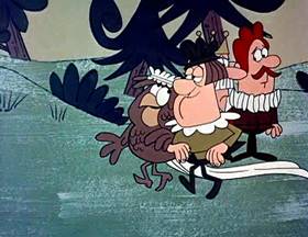 Screenshots from the 1962 Jay Ward Productions cartoon Sweeping Beauty