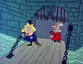 Screenshots from the 1962 Jay Ward Productions cartoon Sweeping Beauty