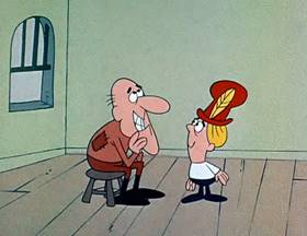 Screenshots from the 1962 Jay Ward Productions cartoon The Wishing Hat