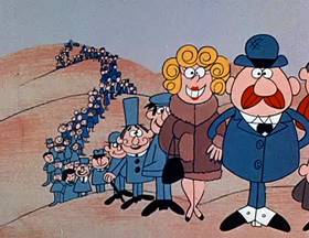 Screenshots from the 1962 Jay Ward Productions cartoon The Wishing Hat