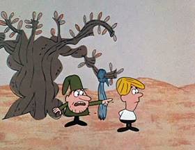 Screenshots from the 1962 Jay Ward Productions cartoon The Wishing Hat