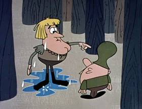 Screenshots from the 1962 Jay Ward Productions cartoon Son of Snow White