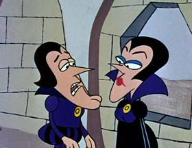Screenshots from the 1962 Jay Ward Productions cartoon Son of Snow White