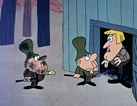 Screenshots from the 1962 Jay Ward Productions cartoon Son of Snow White