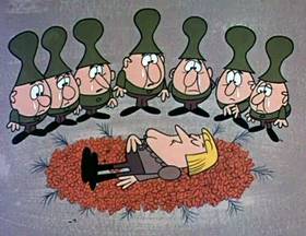 Screenshots from the 1962 Jay Ward Productions cartoon Son of Snow White