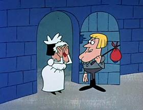 Screenshots from the 1962 Jay Ward Productions cartoon Son of Snow White