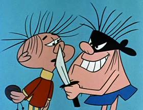 Screenshots from the 1962 Jay Ward Productions cartoon The Magic Lichee Nuts