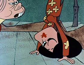 Screenshots from the 1962 Jay Ward Productions cartoon The Magic Lichee Nuts