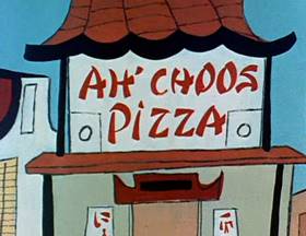 Screenshots from the 1962 Jay Ward Productions cartoon The Magic Lichee Nuts