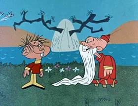 Screenshots from the 1962 Jay Ward Productions cartoon The Magic Lichee Nuts