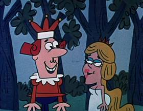 Screenshots from the 1962 Jay Ward Productions cartoon The King and the Witch