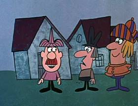 Screenshots from the 1962 Jay Ward Productions cartoon The King and the Witch