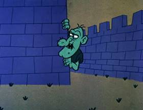 Screenshots from the 1962 Jay Ward Productions cartoon The Seven Chickens
