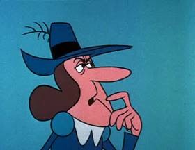 Screenshots from the 1962 Jay Ward Productions cartoon The Seven Chickens