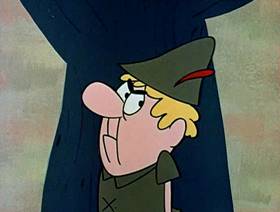 Screenshots from the 1962 Jay Ward Productions cartoon The Little Tinker