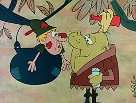 Screenshots from the 1962 Jay Ward Productions cartoon The Little Tinker