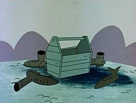 Screenshots from the 1962 Jay Ward Productions cartoon The Little Tinker