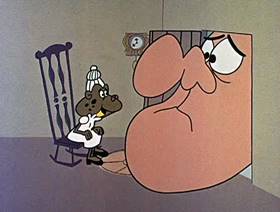 Screenshots from the 1962 Jay Ward Productions cartoon Tale of a Frog