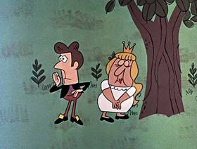 Screenshots from the 1962 Jay Ward Productions cartoon Tale of a Frog