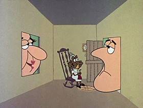 Screenshots from the 1962 Jay Ward Productions cartoon Tale of a Frog