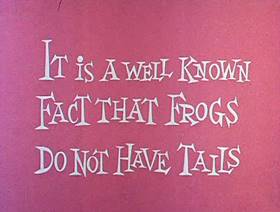 Screenshots from the 1962 Jay Ward Productions cartoon Tale of a Frog