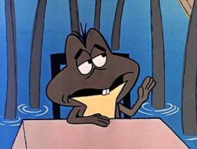 Screenshots from the 1962 Jay Ward Productions cartoon Tale of a Frog