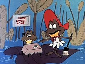 Screenshots from the 1962 Jay Ward Productions cartoon Tale of a Frog