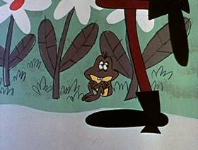 Screenshots from the 1962 Jay Ward Productions cartoon Tale of a Frog