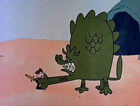 Screenshots from the 1962 Jay Ward Productions cartoon The Little Man in the Boat