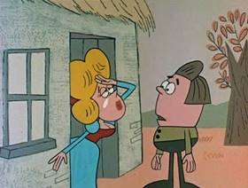 Screenshots from the 1962 Jay Ward Productions cartoon The Little Man in the Boat