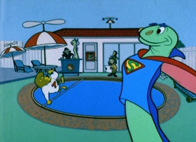 Screenshots from the 1962 Bob Clampett Productions cartoon Dirty Pool