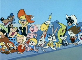 Screenshots from the 1962 Bob Clampett Productions cartoon Dirty Pool