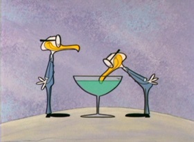 Screenshots from the 1962 Bob Clampett Productions cartoon Mad Isle Of Mad-Hatten