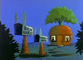 Screenshots from the 1962 Bob Clampett Productions cartoon Ben Hare