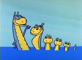 Screenshots from the 1962 Bob Clampett Productions cartoon There