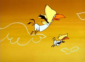 Screenshots from the 1962 Warner Bros. cartoon Crows