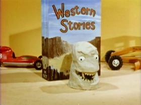 Screenshots from the 1962 Clokey Productions cartoon The Glob